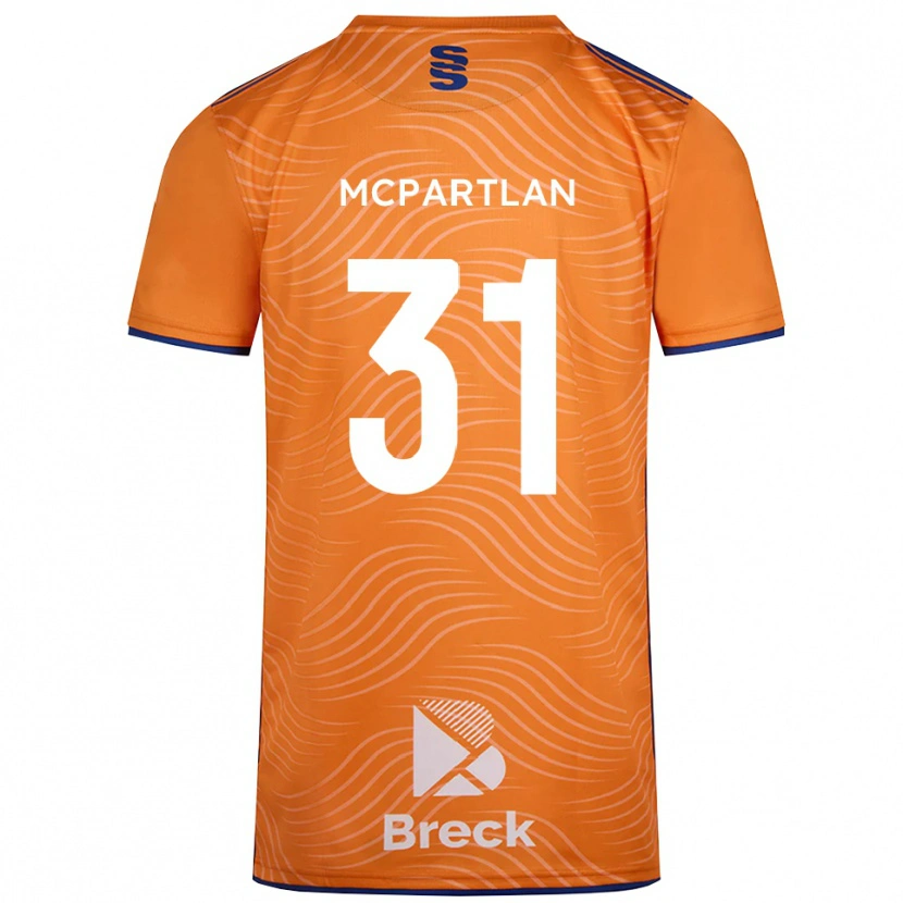 Danxen Criança Cian McPartlan #31 Preto Laranja Camisola Guarda-Redes 2025/26 Camisa Brasil