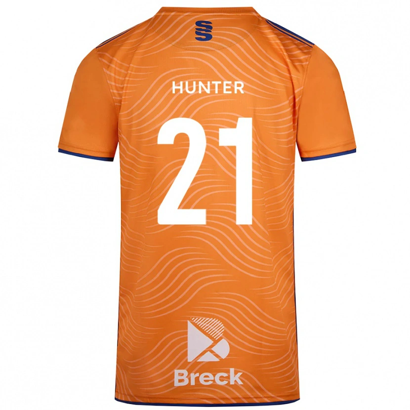 Danxen Criança Megan Hunter #21 Preto Laranja Camisola Guarda-Redes 2025/26 Camisa Brasil