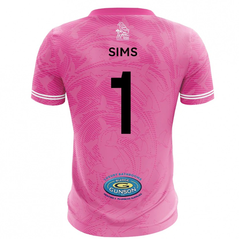 Danxen Criança Jack Sims #1 Branco Rosa Camisola Guarda-Redes 2025/26 Camisa Brasil