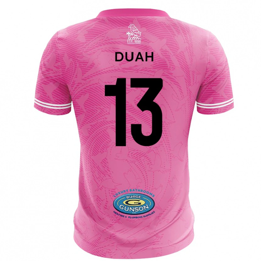 Danxen Criança Enos Duah #13 Branco Rosa Camisola Guarda-Redes 2025/26 Camisa Brasil