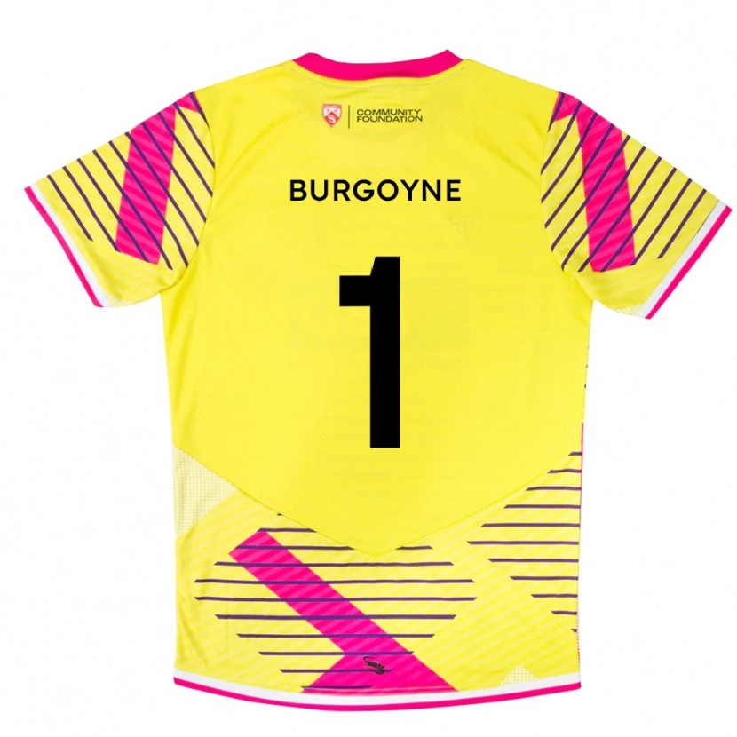Danxen Criança Harry Burgoyne #1 Rosa Amarelo Camisola Guarda-Redes 2025/26 Camisa Brasil