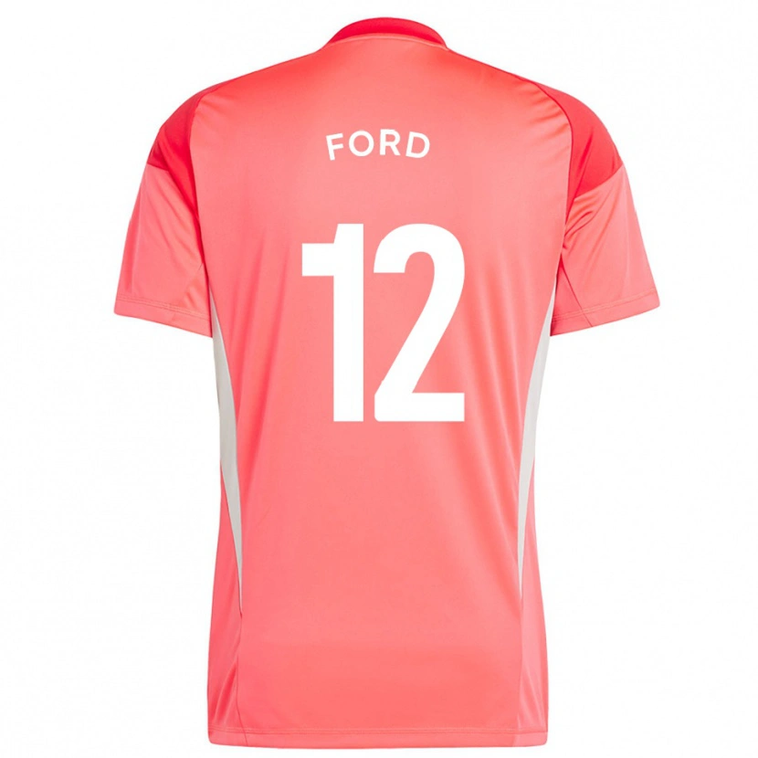 Danxen Criança Nathaniel Ford #12 Vermelho Laranja Camisola Guarda-Redes 2025/26 Camisa Brasil