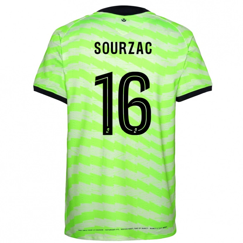 Danxen Criança Martin Sourzac #16 Verde Neon Camisola Guarda-Redes 2025/26 Camisa Brasil