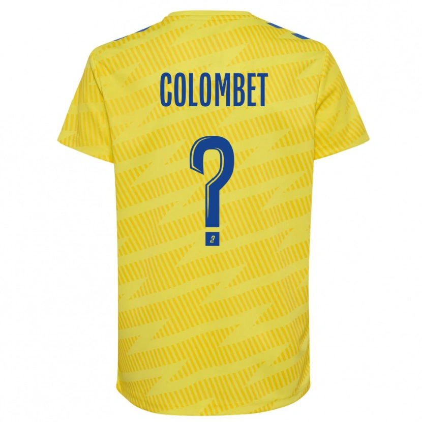 Danxen Criança Alexis Colombet #0 Amarelo Azul Camisola Guarda-Redes 2025/26 Camisa Brasil