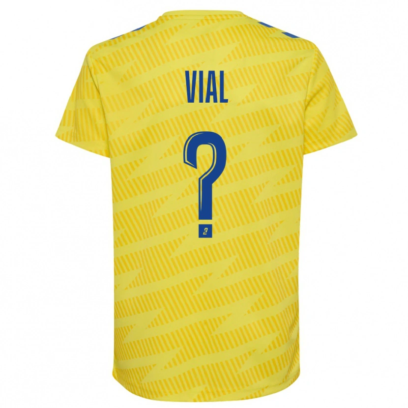 Danxen Criança Lorik Vial #0 Amarelo Azul Camisola Guarda-Redes 2025/26 Camisa Brasil