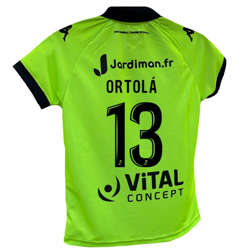 Danxen Criança Adrián Ortolá #13 Verde Neon Camisola Guarda-Redes 2025/26 Camisa Brasil