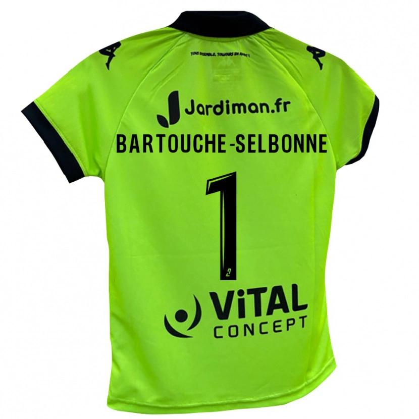 Danxen Criança Teddy Bartouche-Selbonne #1 Verde Neon Camisola Guarda-Redes 2025/26 Camisa Brasil
