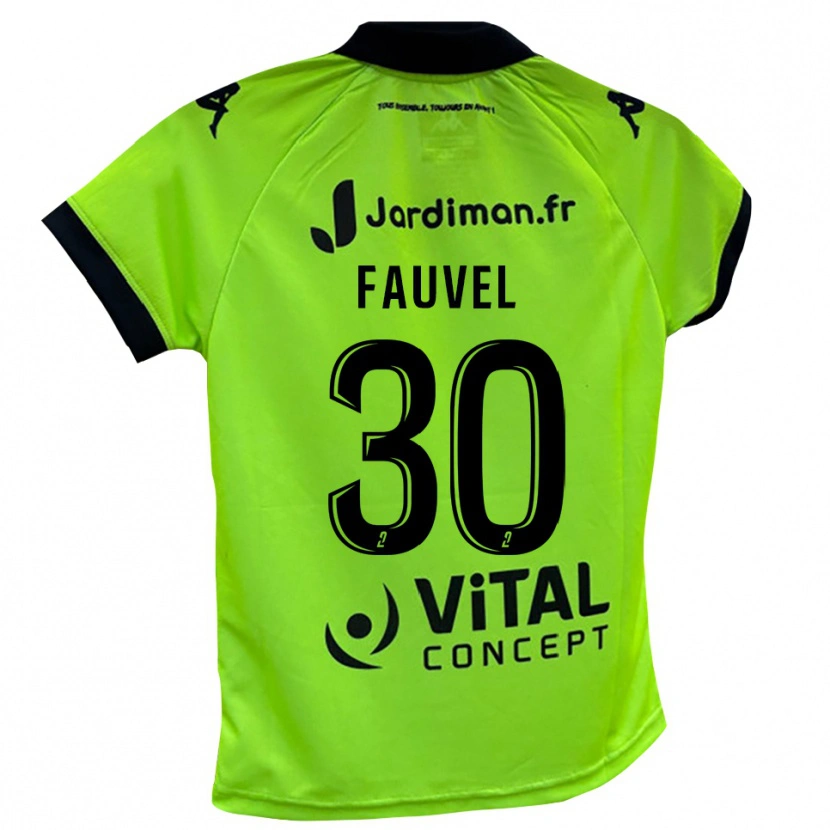 Danxen Criança Agathe Fauvel #30 Verde Neon Camisola Guarda-Redes 2025/26 Camisa Brasil