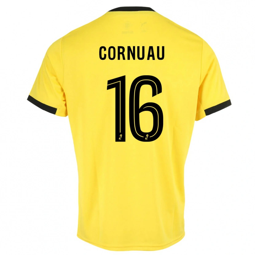 Danxen Criança Nino Cornuau #16 Amarelo Preto Camisola Guarda-Redes 2025/26 Camisa Brasil