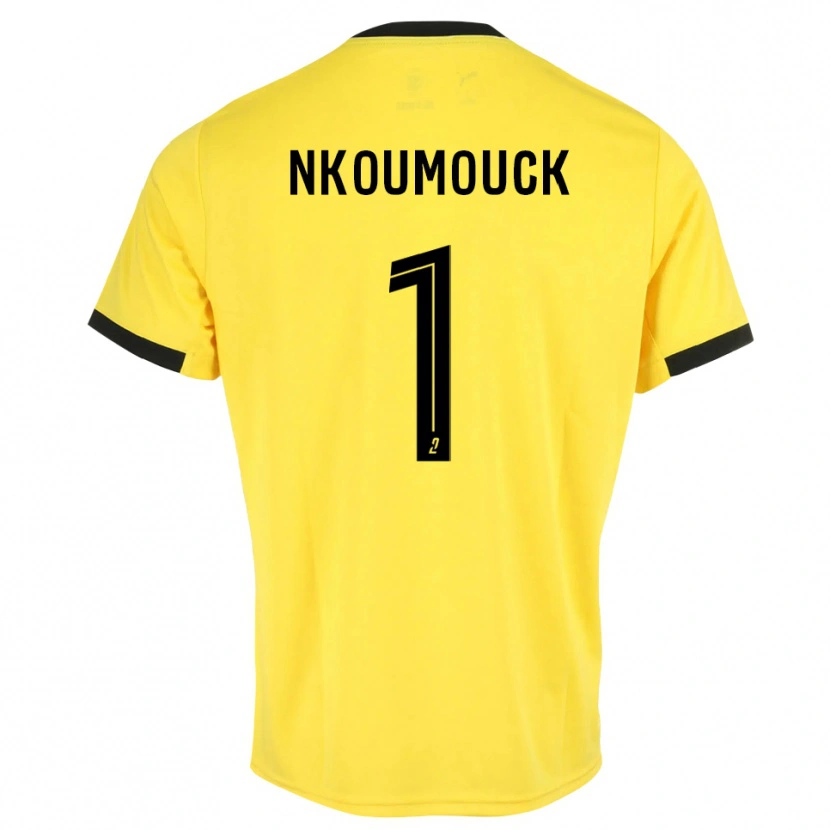 Danxen Criança Marc-Anthony Nkoumouck #1 Amarelo Preto Camisola Guarda-Redes 2025/26 Camisa Brasil