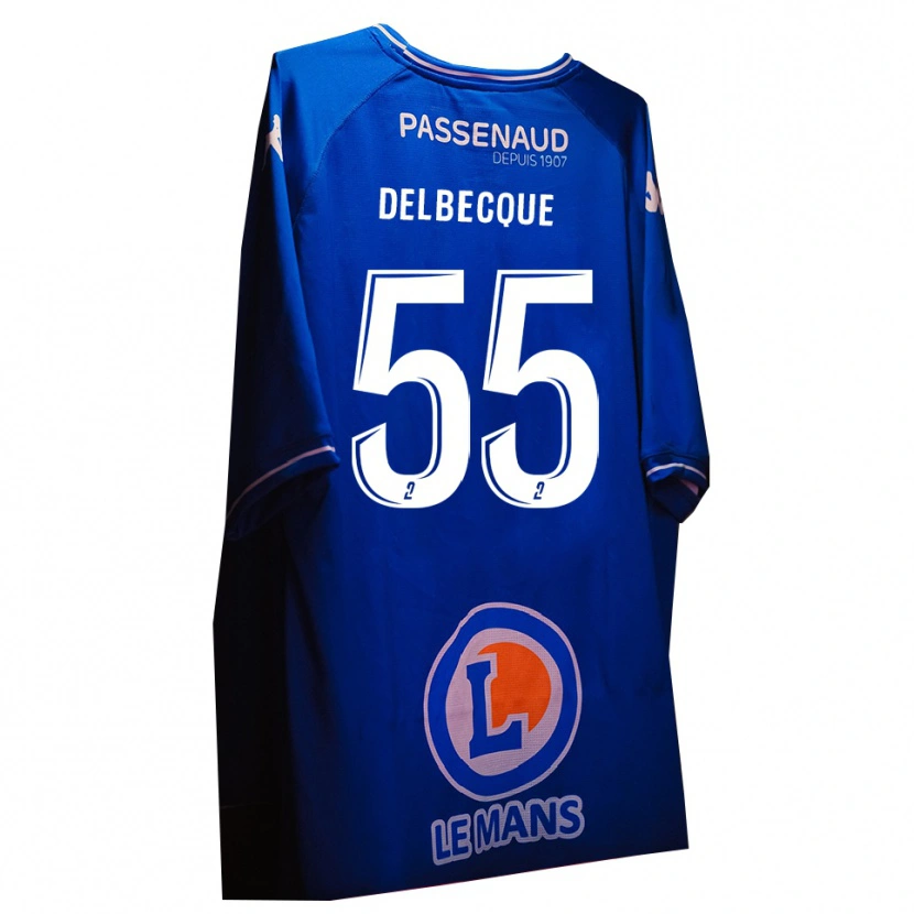 Danxen Criança Augustin Delbecque #55 Branco Azul Real Camisola Guarda-Redes 2025/26 Camisa Brasil