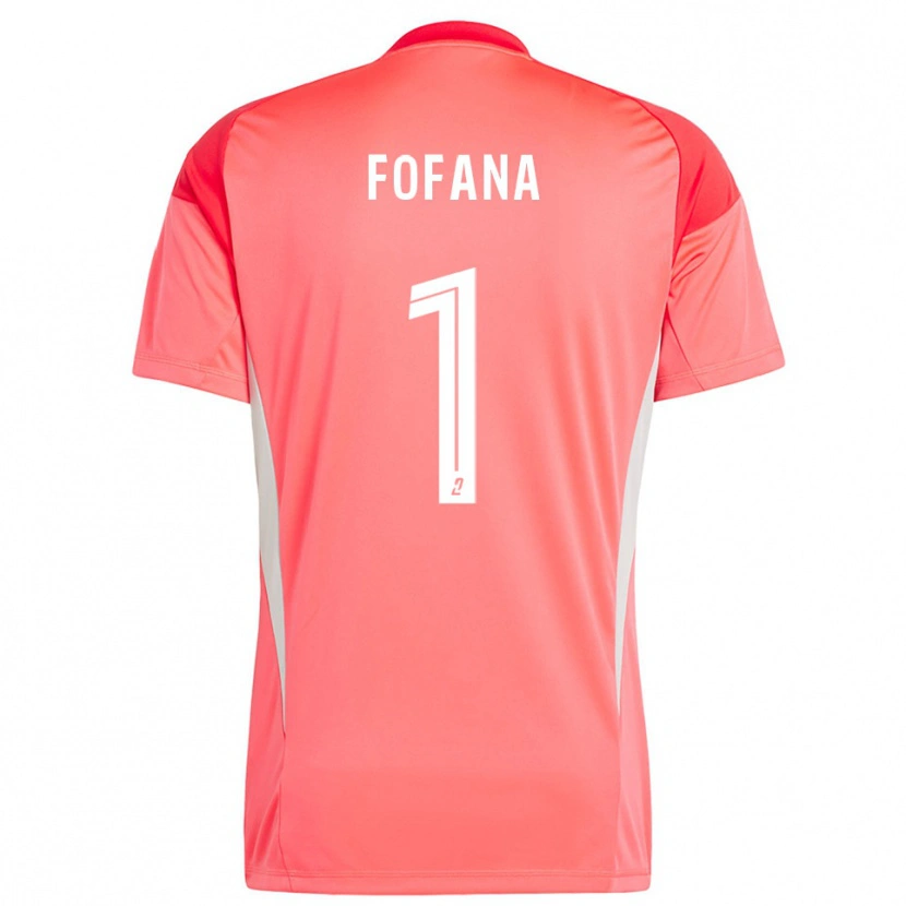 Danxen Criança Cheik Fofana #1 Branco Vermelho Laranja Camisola Guarda-Redes 2025/26 Camisa Brasil