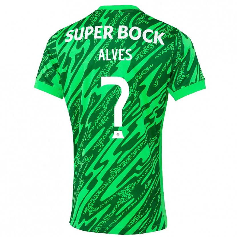 Danxen Criança Guilherme Alves #0 Verde Branco Camisola Guarda-Redes 2025/26 Camisa Brasil
