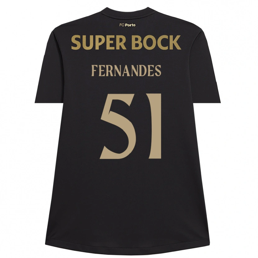 Danxen Criança Diogo Fernandes #51 Preto Marrom Camisola Guarda-Redes 2025/26 Camisa Brasil