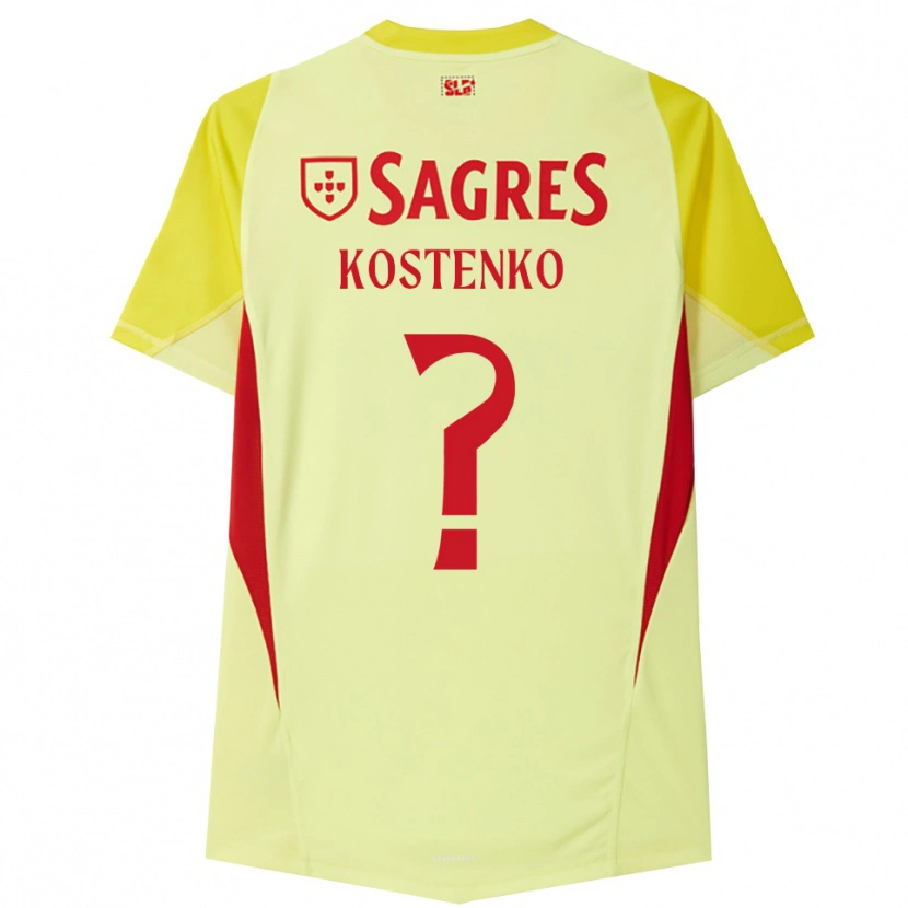 Danxen Criança Igor Kostenko #0 Amarelo Vermelho Camisola Guarda-Redes 2025/26 Camisa Brasil
