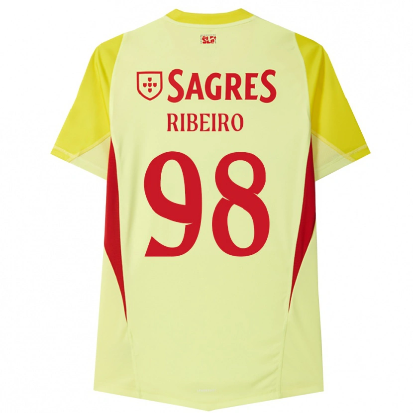 Danxen Criança Ricardo Ribeiro #98 Amarelo Vermelho Camisola Guarda-Redes 2025/26 Camisa Brasil