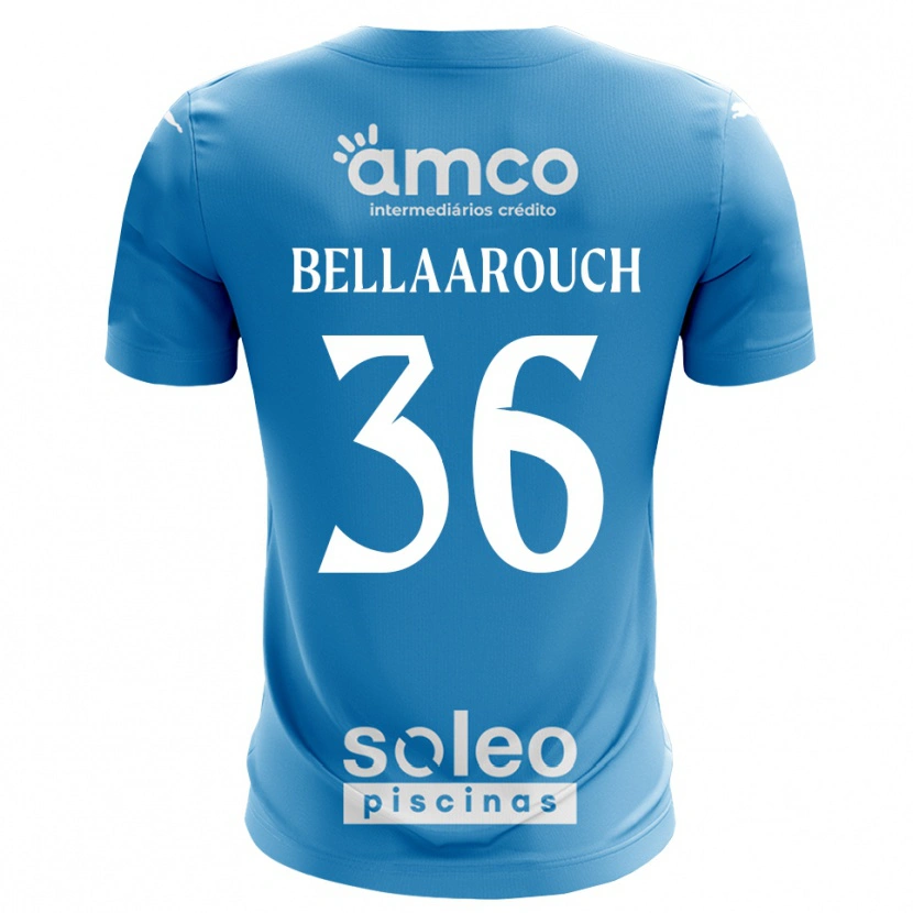 Danxen Criança Alaa Bellaarouch #36 Azul Branco Camisola Guarda-Redes 2025/26 Camisa Brasil
