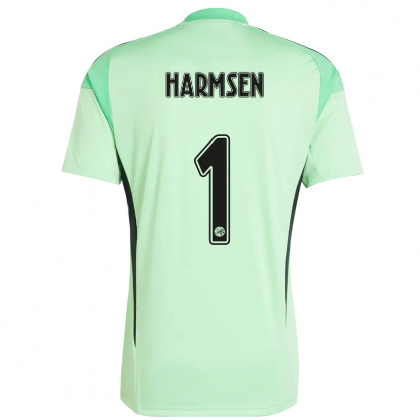 Danxen Criança Tymo Harmsen #1 Verde Claro Preto Camisola Guarda-Redes 2025/26 Camisa Brasil