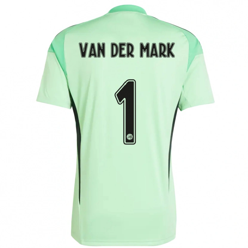 Danxen Criança Jesper van der Mark #1 Verde Claro Preto Camisola Guarda-Redes 2025/26 Camisa Brasil