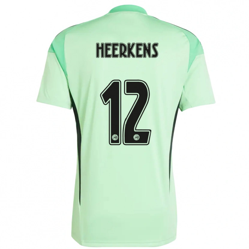 Danxen Criança Joeri Heerkens #12 Verde Claro Preto Camisola Guarda-Redes 2025/26 Camisa Brasil