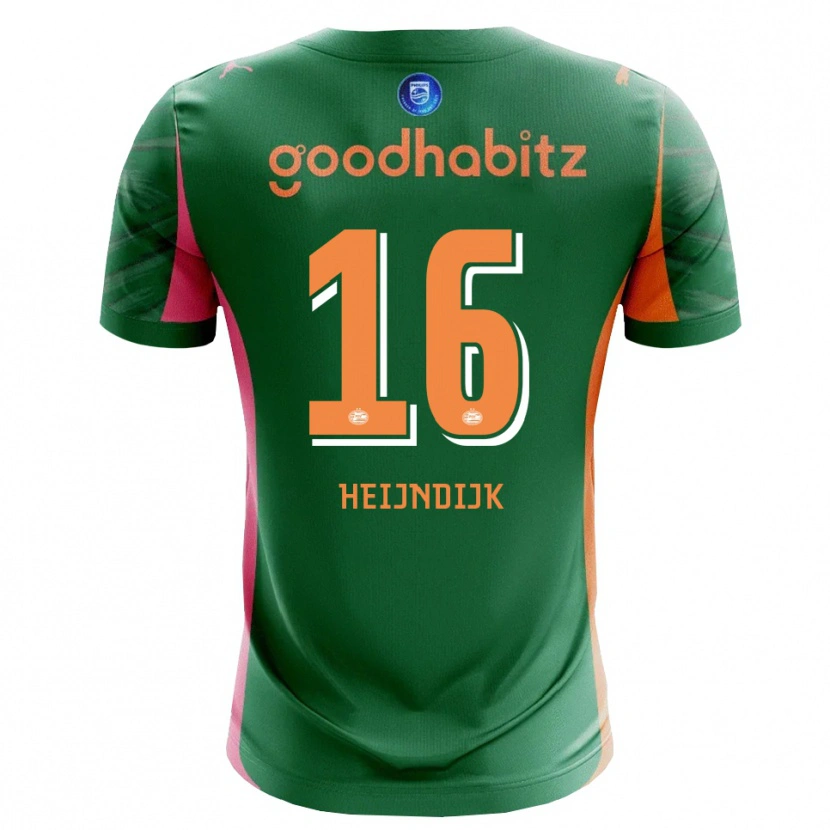 Danxen Criança Bram Heijndijk #16 Verde Laranja Camisola Guarda-Redes 2025/26 Camisa Brasil
