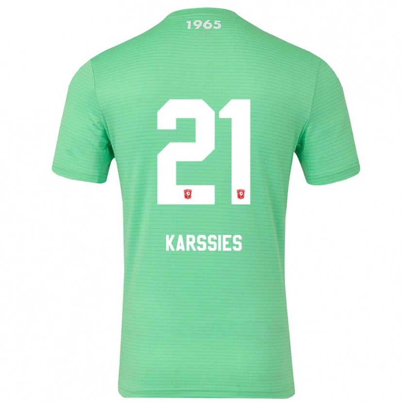 Danxen Criança Sam Karssies #21 Verde Claro Branco Camisola Guarda-Redes 2025/26 Camisa Brasil