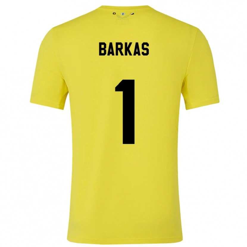 Danxen Criança Vasilios Barkas #1 Amarelo Preto Camisola Guarda-Redes 2025/26 Camisa Brasil
