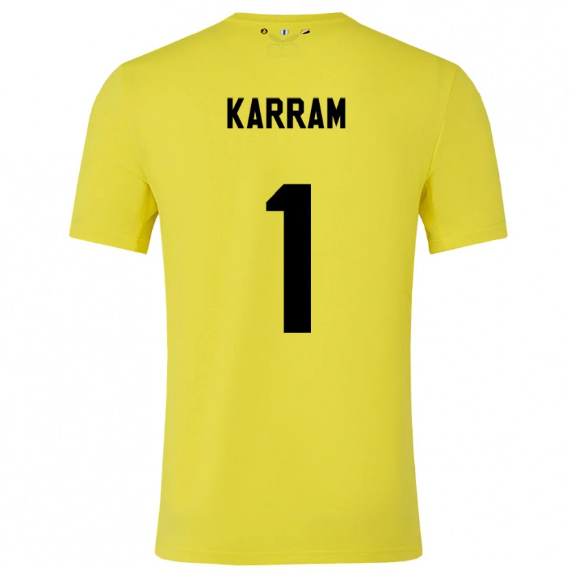 Danxen Criança Faris Karram #1 Amarelo Preto Camisola Guarda-Redes 2025/26 Camisa Brasil
