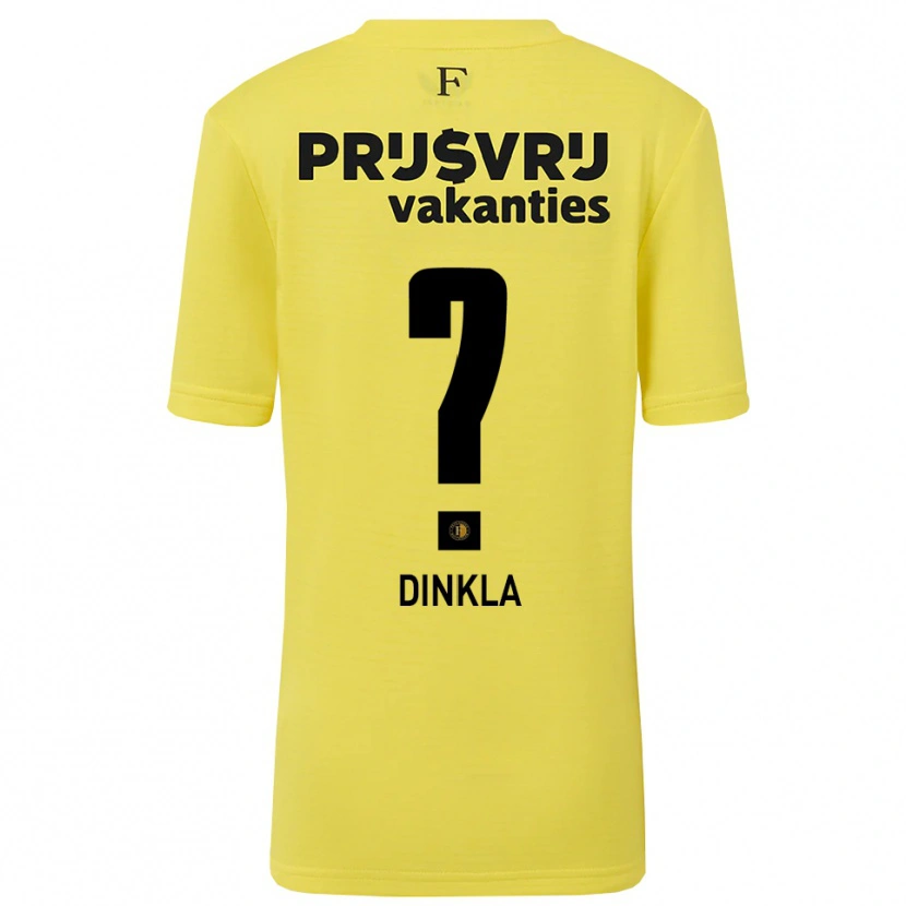 Danxen Criança Claire Dinkla #0 Amarelo Preto Camisola Guarda-Redes 2025/26 Camisa Brasil