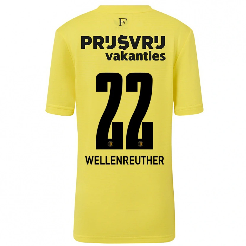 Danxen Criança Timon Wellenreuther #22 Amarelo Preto Camisola Guarda-Redes 2025/26 Camisa Brasil
