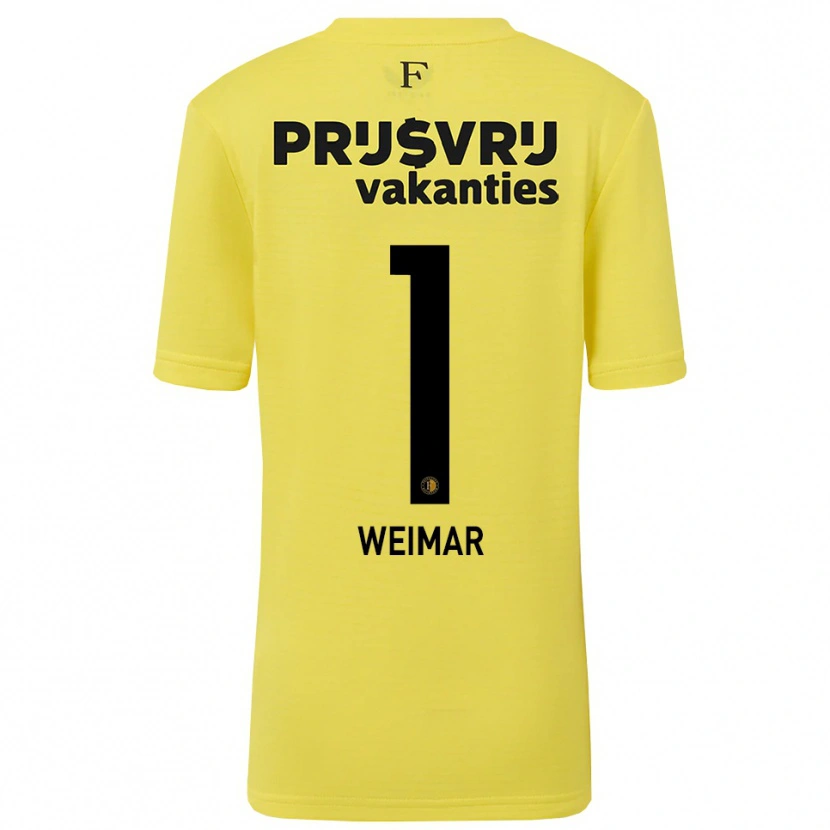 Danxen Criança Jacintha Weimar #1 Amarelo Preto Camisola Guarda-Redes 2025/26 Camisa Brasil
