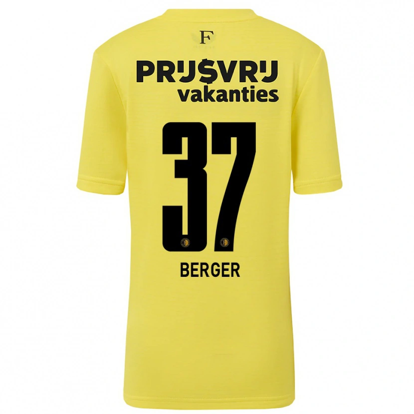 Danxen Criança Mannou Berger #37 Amarelo Preto Camisola Guarda-Redes 2025/26 Camisa Brasil