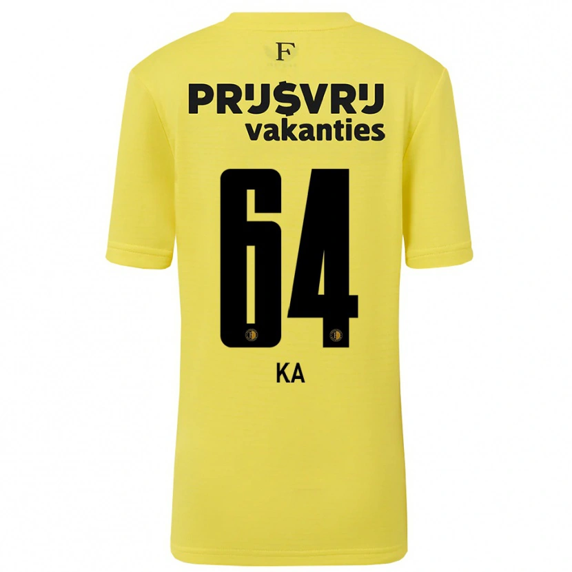 Danxen Criança Ismail Ka #64 Amarelo Preto Camisola Guarda-Redes 2025/26 Camisa Brasil