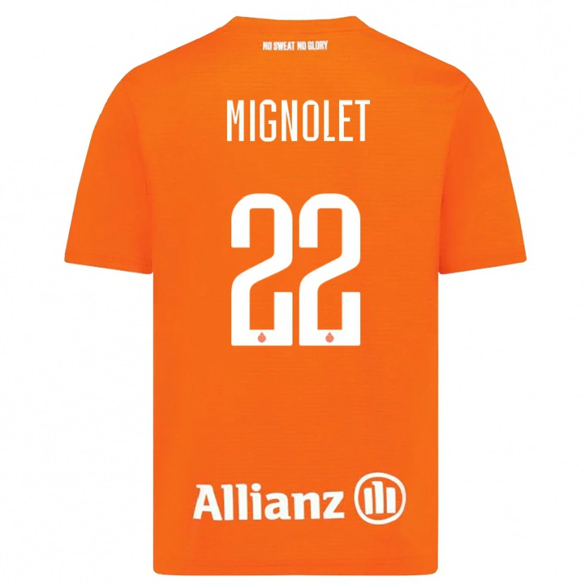 Danxen Criança Simon Mignolet #22 Laranja Branco Camisola Guarda-Redes 2025/26 Camisa Brasil