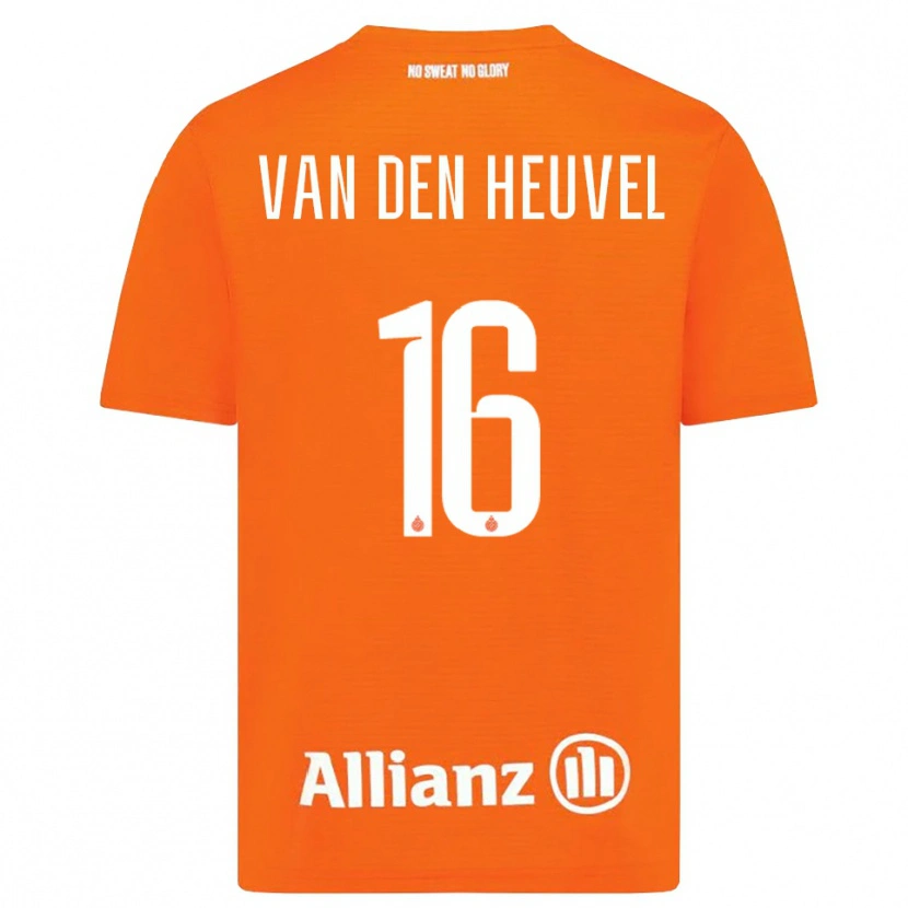 Danxen Criança Dani van den Heuvel #16 Laranja Branco Camisola Guarda-Redes 2025/26 Camisa Brasil