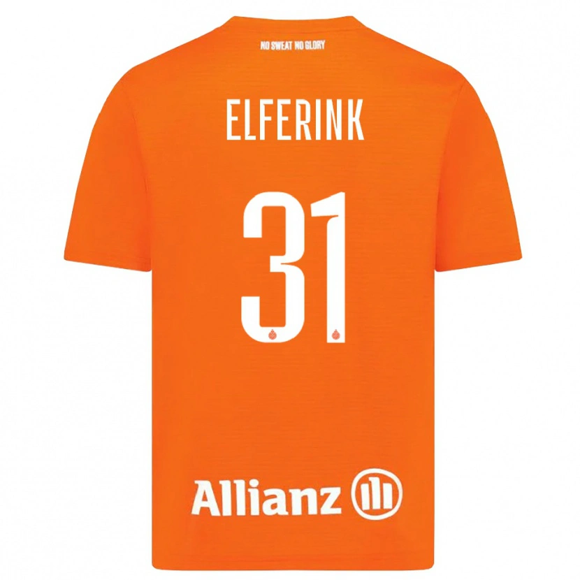 Danxen Criança Marie Elferink #31 Laranja Branco Camisola Guarda-Redes 2025/26 Camisa Brasil