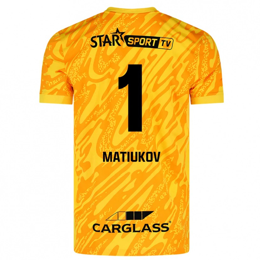 Danxen Criança Platon Matiukov #1 Laranja Amarelo Preto Camisola Guarda-Redes 2025/26 Camisa Brasil