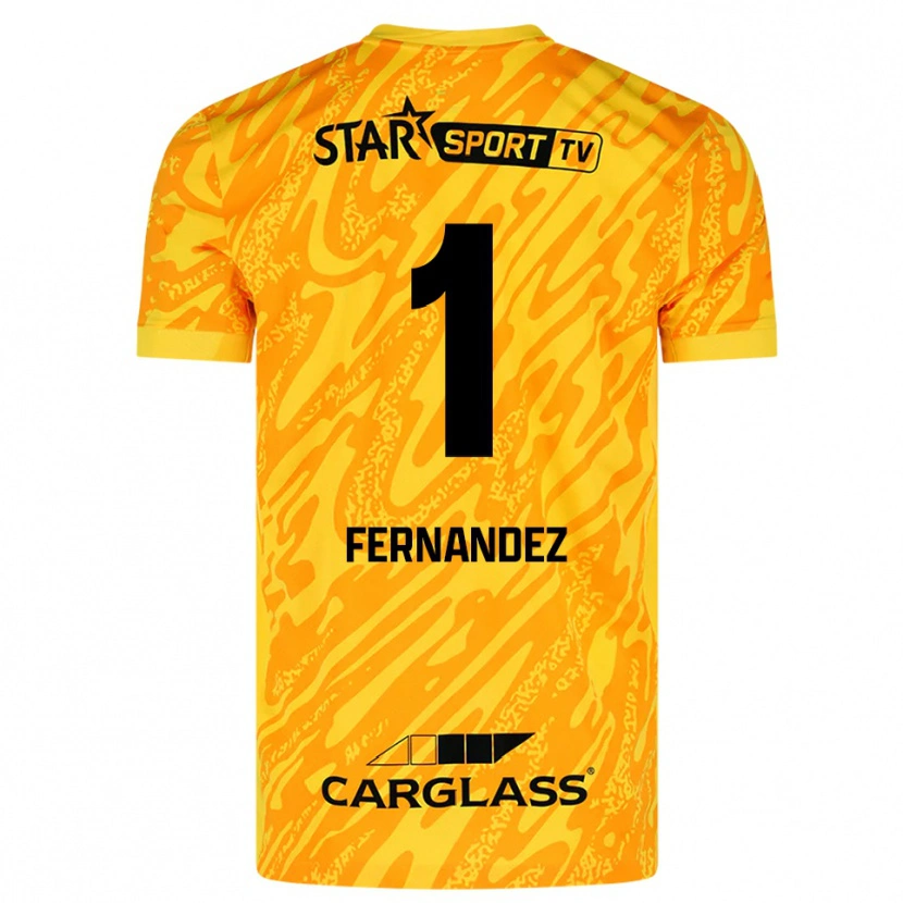 Danxen Criança Elias Gonzalez Fernandez #1 Laranja Amarelo Preto Camisola Guarda-Redes 2025/26 Camisa Brasil