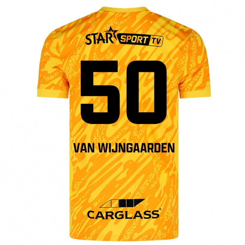 Danxen Criança Maren Van Wijngaarden #50 Laranja Amarelo Preto Camisola Guarda-Redes 2025/26 Camisa Brasil