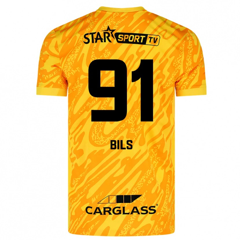 Danxen Criança Elise Bils #91 Laranja Amarelo Preto Camisola Guarda-Redes 2025/26 Camisa Brasil