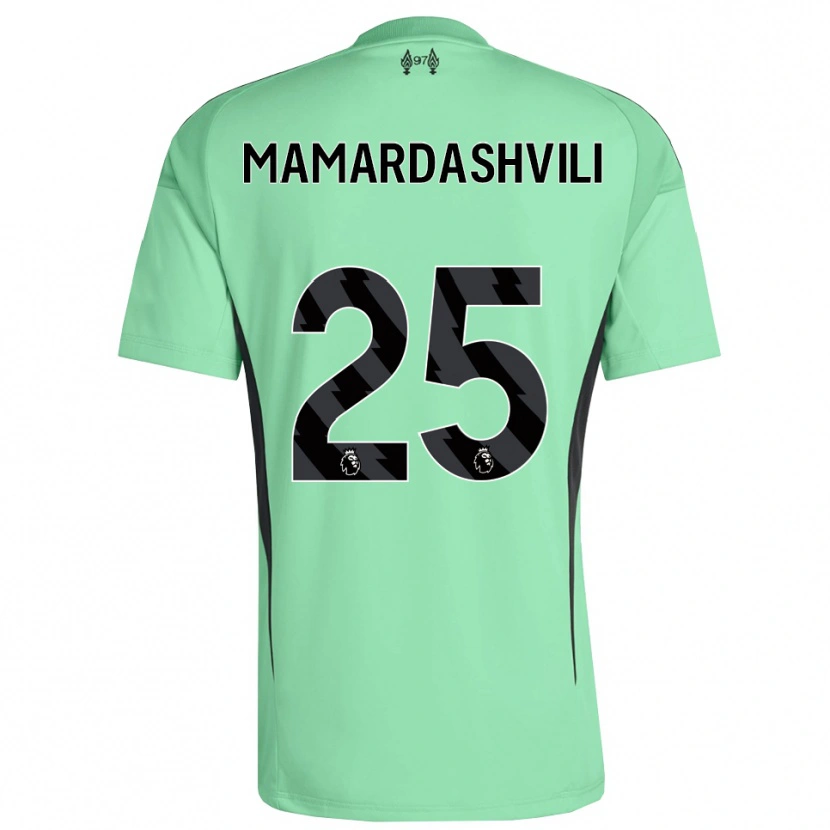 Danxen Criança Giorgi Mamardashvili #25 Azul Marinho Camisola Guarda-Redes 2025/26 Camisa Brasil