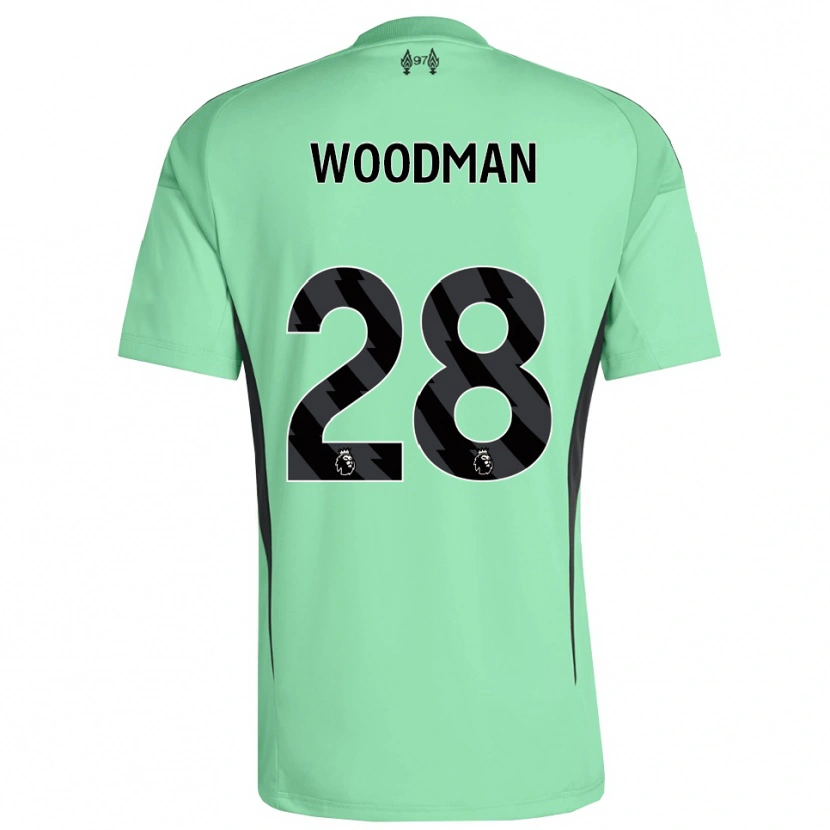 Danxen Criança Freddie Woodman #28 Azul Marinho Camisola Guarda-Redes 2025/26 Camisa Brasil