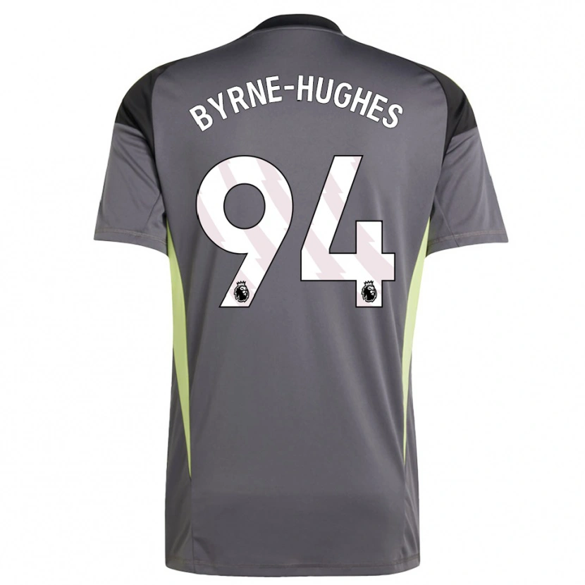 Danxen Criança Cameron Byrne-Hughes #94 Cinza Escuro Branco Camisola Guarda-Redes 2025/26 Camisa Brasil