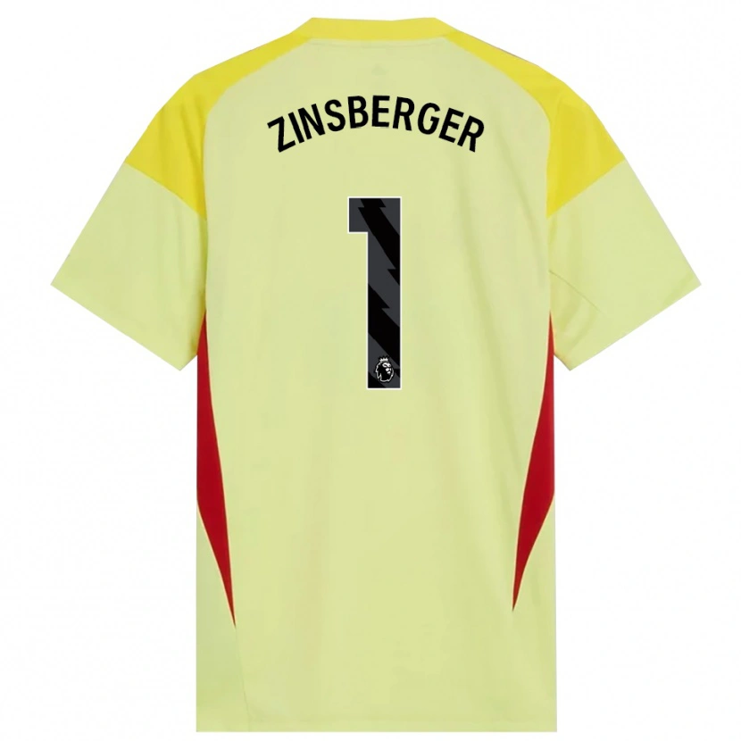 Danxen Criança Manuela Zinsberger #1 Amarelo Vermelho Preto Camisola Guarda-Redes 2025/26 Camisa Brasil