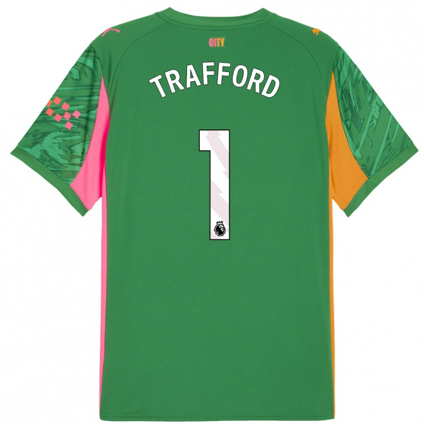 Danxen Criança James Trafford #1 Verde Laranja Camisola Guarda-Redes 2025/26 Camisa Brasil
