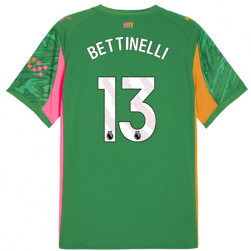 Danxen Criança Marcus Bettinelli #13 Verde Laranja Camisola Guarda-Redes 2025/26 Camisa Brasil