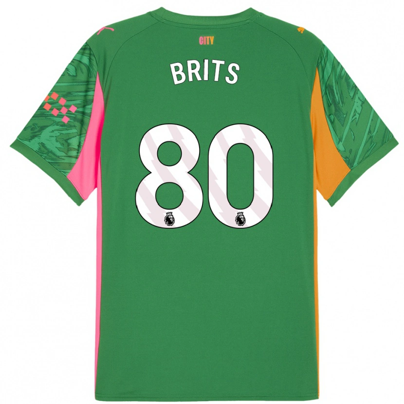 Danxen Criança Spike Brits #80 Verde Laranja Camisola Guarda-Redes 2025/26 Camisa Brasil