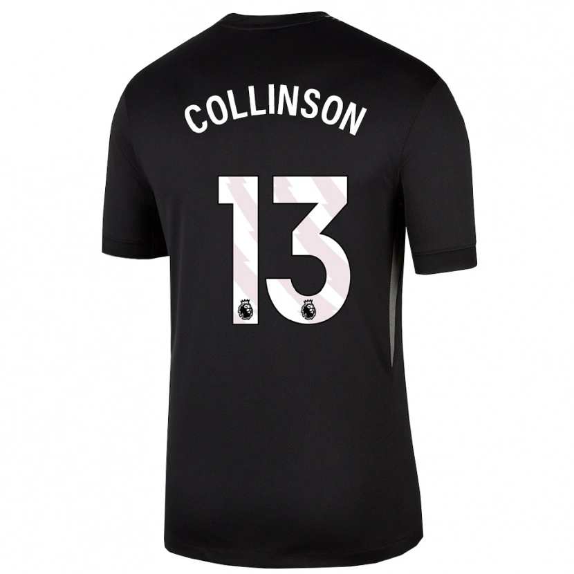 Danxen Criança Isaac Collinson #13 Preto Branco Camisola Guarda-Redes 2025/26 Camisa Brasil