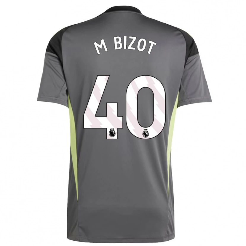 Danxen Criança Marco Bizot #40 Cinza Escuro Preto Camisola Guarda-Redes 2025/26 Camisa Brasil