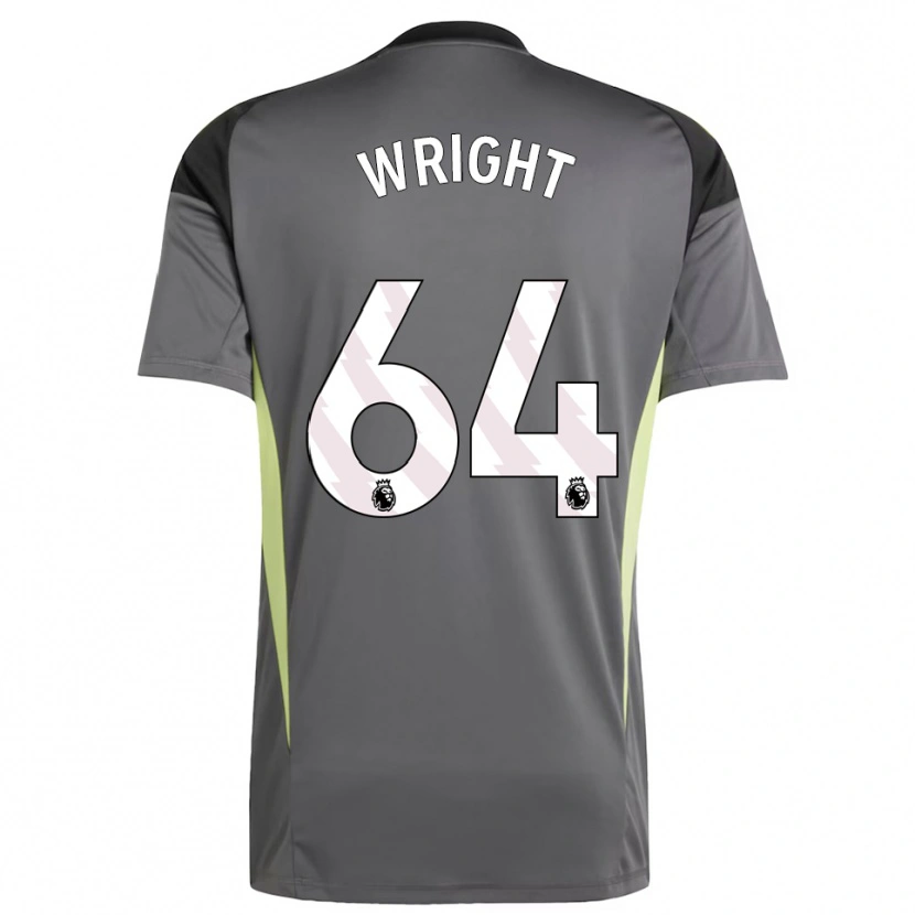 Danxen Criança James Wright #64 Cinza Escuro Preto Camisola Guarda-Redes 2025/26 Camisa Brasil